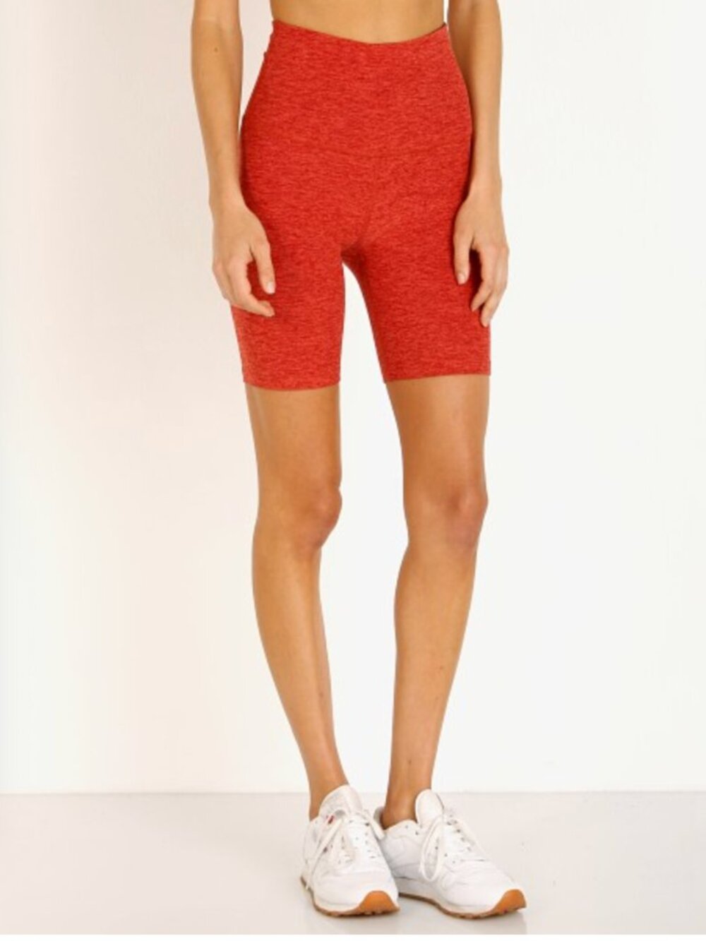 Beyond Yoga Red Spacedye High Waisted Biker Short Sz. Small